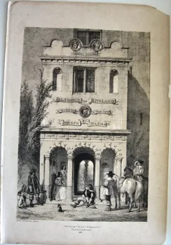 4 Litho's 1839-49 4 Mansions of England in the Olden Time - 1