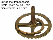 Uurrad met trappenschijf, Art.Nr: URTS-16A