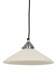 Denver hanglamp antiek zilver keramiek wit creme - 2