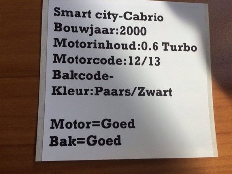 Smart Cabrio 2000 0.6 turbo Onderdelen en Plaatwerk - 6