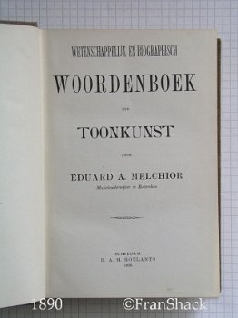 [1890] Woordenboek der toonkunst, Eduard A. Melchior , Roelants - 2