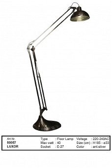 Luxor vloerlamp antiek zilver