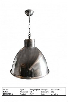 Montana hanglamp antiek zilver