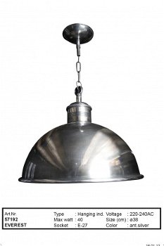 Everest hanglamp antiek zilver - 1