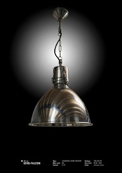 Falcon hanglamp antiek zilver - 3