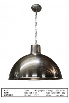 Monroe hanglamp antiek zilver - 1