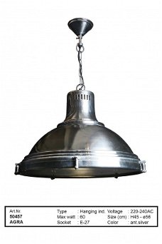 Agra hanglamp antiek zilver