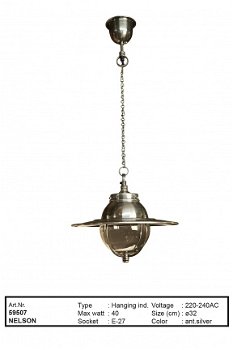 Nelson hanglamp visserslamp antiek zilver - 1
