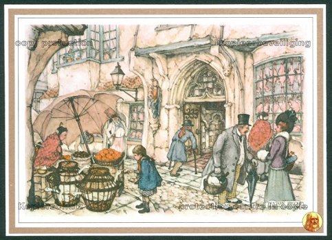 ANTON PIECK Verkoopster van levende ganzen tegenover poelier - 1