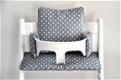 Stokke stoelverkleiner kussen gecoat voor trip trap kinderstoel 'grey polka' - 1 - Thumbnail