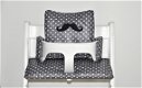 Stokke stoelverkleiner kussen gecoat voor trip trap kinderstoel 'grey polka' - 5 - Thumbnail