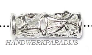 Buis Kraal/Bead 10.5 x 4mm Sterling silver 925 Per Stuk - 1
