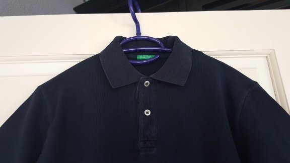 Benetton donker blauwe polo korte mouw maat 146 - 3