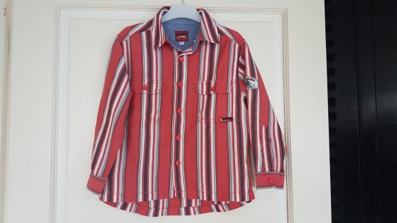 Pointer grijs shirt en rood grijze blouse maat 116 - 8