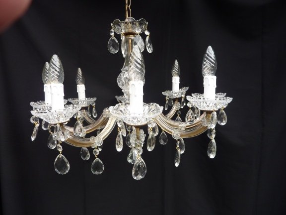 mooie compacte 8 lamps kristallen Maria Theresia - Afbeelding 2