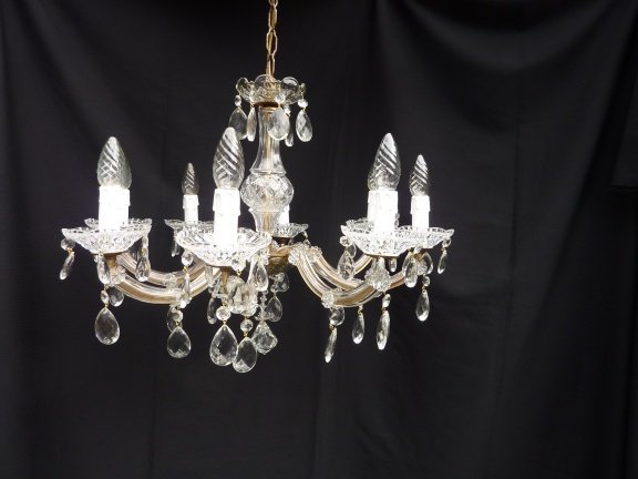 mooie compacte 8 lamps kristallen Maria Theresia - Afbeelding 3