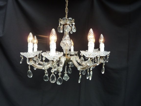 mooie compacte 8 lamps kristallen Maria Theresia - Afbeelding 4