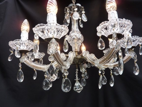 mooie compacte 8 lamps kristallen Maria Theresia - Afbeelding 5