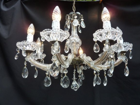 mooie compacte 8 lamps kristallen Maria Theresia - Afbeelding 6