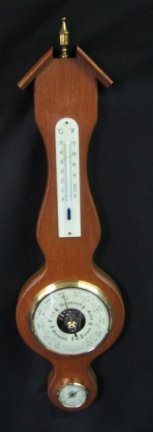 Banjo baro-/hygro-/thermometer,eiken,klas.model,nst,51,5 cm