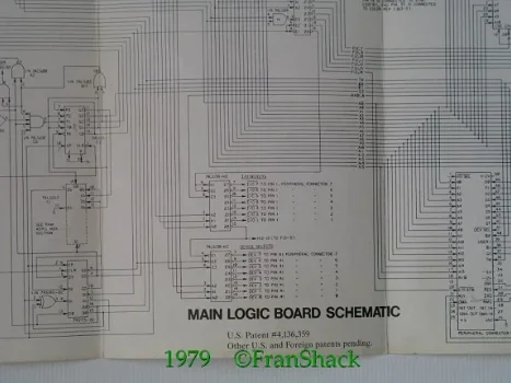 [1979] Main Logic Board Schematic Apple II. APPLE - 1