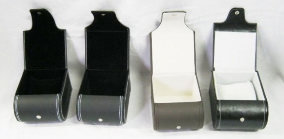 4 horlogeboxen,NIEUW, 3 x S.Oliver,3 zwart/1 bruin,kunstleer - 2