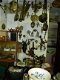 Antieke koperen kruithoorn met kruitmaat ca 1850 no 307sabel - 7 - Thumbnail