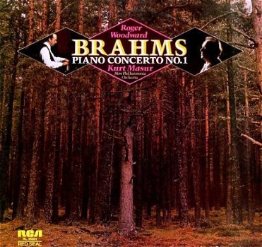 LP - BRAHMS - Roger Woodward - piano concerto - 0