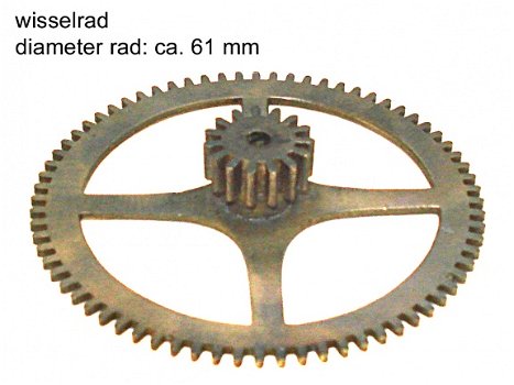 Wisselrad met rondsel, Art.nr: WISR-15 - 1