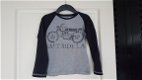 CKS grijs zwarte longsleeve met motor print maat 116 - 1 - Thumbnail