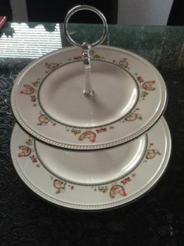 Wedgwood etagere springtime 2 laags geheel nieuw !!!! - 3