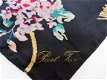 Zwarte sjaal v. zijde met roze rozen, merk Part Two - 2 - Thumbnail