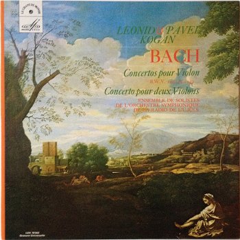 LP - Bach - vioolconcert Leonid en Pavel Kogan - 0