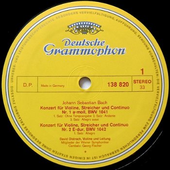 LP - BACH - Igor an David Oistrach viool - 1