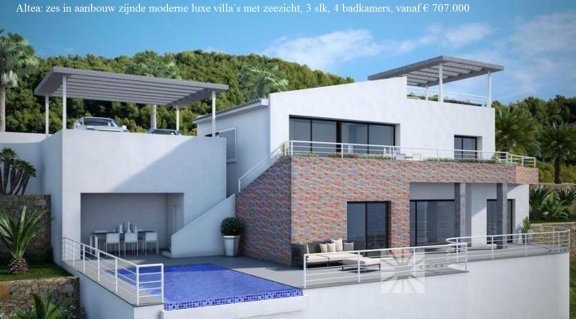 Moderne luxe villa`s te koop met zeezicht Altea - 2