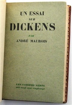 Maurois 1927 Un Essai Sur Dickens - Gesigneerd - Binding - 5