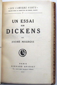 Maurois 1927 Un Essai Sur Dickens - Gesigneerd - Binding - 6