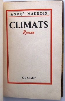 Maurois 1928 Climats - Gelimiteerde oplage - Binding - 3
