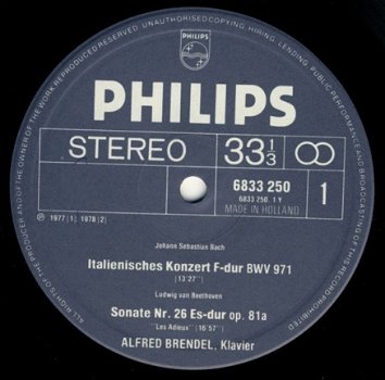 LP - Alfred Brendel - Bach, Mozart, Beethoven, Schubert - 1