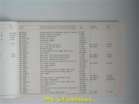 [1986] IC-Quick Reference List/Radio & TV, Fischer Service - 3