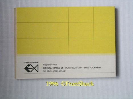 [1986] IC-Quick Reference List/Radio & TV, Fischer Service - 4