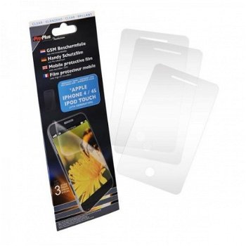 Display beschermfolie 3 stuks voor Iphone 4/4S - Clear - 1