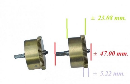 Veer trommel = Franse pendule = zonder veer =30230 - 2