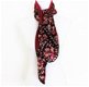 Sjaal van zijde in rood / roze batik, vierkant - 3 - Thumbnail