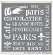 Sjabloon brocante Franse tekst Paris fleurs kroon 30 x 30cm - 2 - Thumbnail