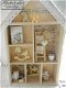 Brocante kleine houten letterbak huisje vorm 30 x 22cm - 2 - Thumbnail