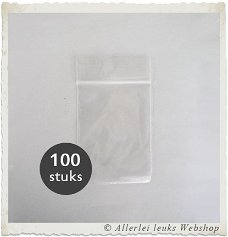 Transparante gripzakjes 8x6cm (per 100 stuks) inpakken verpakken