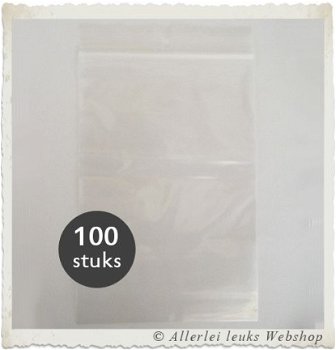 Transparante gripzakjes 8x6cm (per 100 stuks) inpakken verpakken - 4