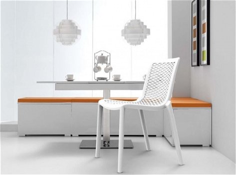 Kunststof design stoel Netkat in diverse kleuren - 6