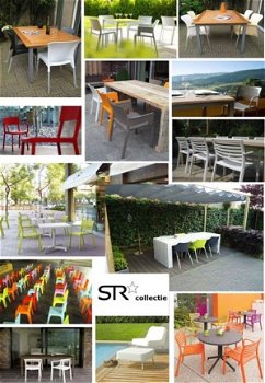 Kunststof design stoelen in diverse kleuren. - 1